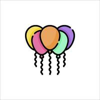 A colorful balloon icon on a white background vector
