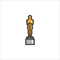The oscar award icon is shown on a white background vector