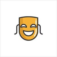 A smiling mask icon on a white background vector