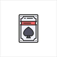 A card playing card icon on a white background vector