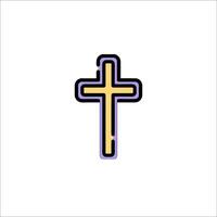 A cross icon on a white background vector