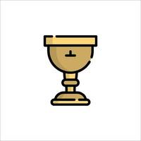 A golden cup icon on a white background vector