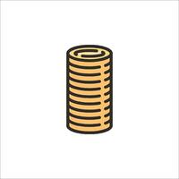 A stack of coins icon on a white background vector