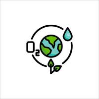 Save the earth logo design vector