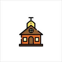 A church building icon on a white background vector