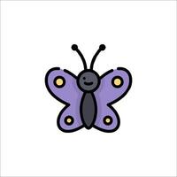 A purple butterfly icon on a white background vector
