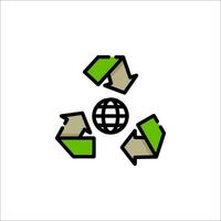 Recycle icon illustration vector