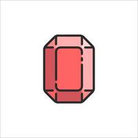 A red diamond icon on a white background vector