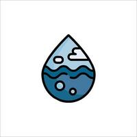 Water drop icon illustration vector