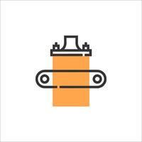 A simple icon of a chain link vector