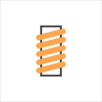 A light bulb with a spiral design vector