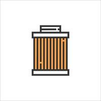 A battery icon on a white background vector