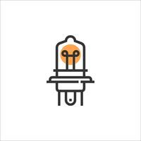 A light bulb icon with a light bulb inside vector