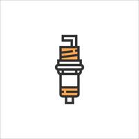 A spark plug icon on a white background vector