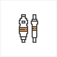 Two different types of electrical components on a white background vector