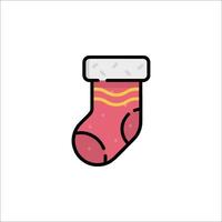 A christmas sock icon on a white background vector