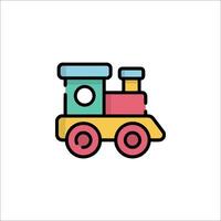 A colorful train icon on a white background vector