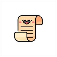 A cartoon paper with a smiley face on it vector