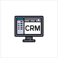 Crm software icon on white background vector
