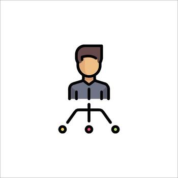 A man with a computer icon vector