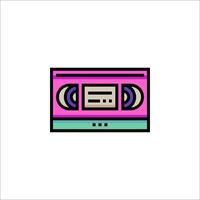 A cassette player icon on a white background vector