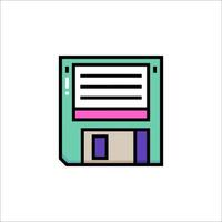 A floppy disk icon on a white background vector