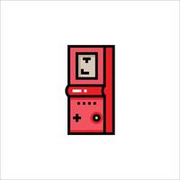 A red game console icon on a white background vector