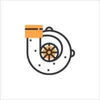 A turbocharger icon on a white background vector