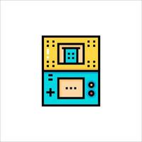 A game console icon with a square and a square vector