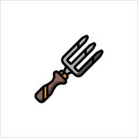 A fork with two handles on it vector