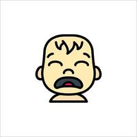 A cartoon man with a mustache and a mustache vector