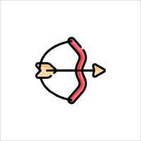 A bow and arrow icon on a white background vector