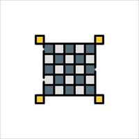 A square with a yellow square in the middle vector