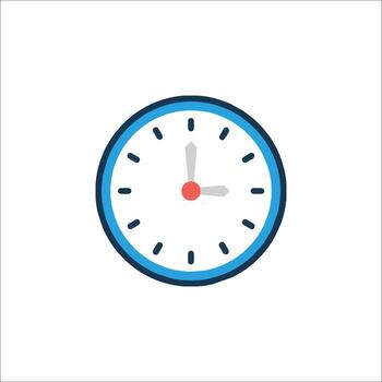 A clock icon on a white background vector