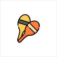 Two maracas are shown in a flat style vector