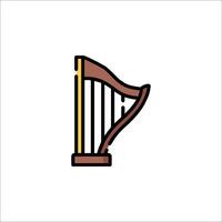 A harp icon on a white background vector