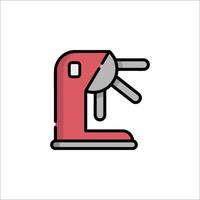A red and gray key lock icon vector