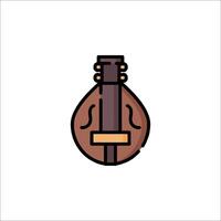 A mandolin icon on a white background vector