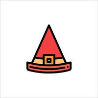 A red hat with a buckle on it vector