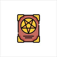 A book with a pentagram on it vector