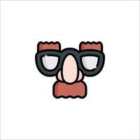 A cartoon man with glasses and mustache vector