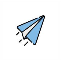 Paper airplane icon illustration vector