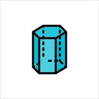 A blue cube with a hole in it vector