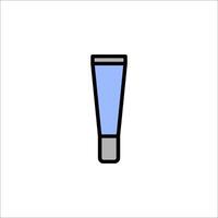 A tube of lip balm is shown on a white background vector