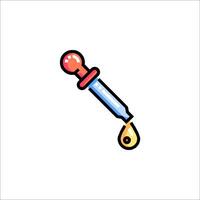 A syringe with a drop of liquid on it vector