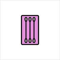 A pink and black icon of a bar of soap vector