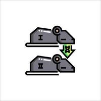 Two mice are sitting on top of each other vector