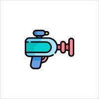 A cartoon gun icon on a white background vector