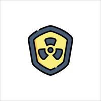 Radiation shield icon illustration vector