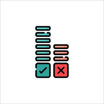 A check mark and a check box icon vector